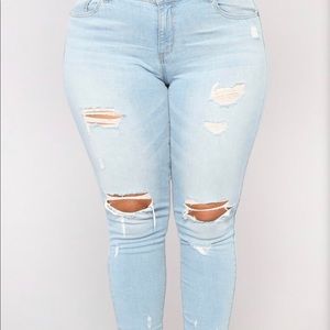 Distressed Ankle Jeans